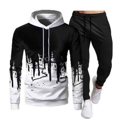 Men'S Sportswear, Sportswear, Hoodie+Pants, Sportswear, 2023 Spring and Autumn New Jogging Pants, Running Men'S Sportswear