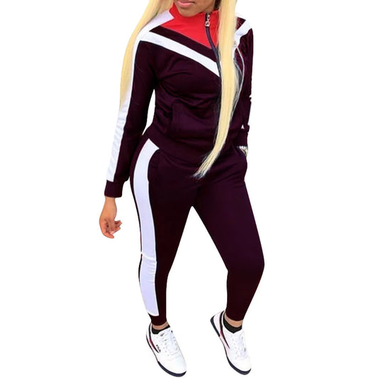 Women Sportswear Casual Long Sleeve Gym Clothing Autumn Tracksuit Women Yoga Set Fitness Clothing Zipper Sport Clothing Mujer