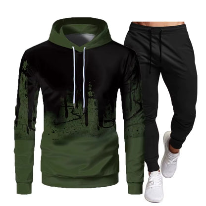 Men'S Sportswear, Sportswear, Hoodie+Pants, Sportswear, 2023 Spring and Autumn New Jogging Pants, Running Men'S Sportswear